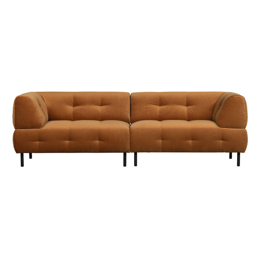 Lloyd 4-seater washed velvet cinnamon