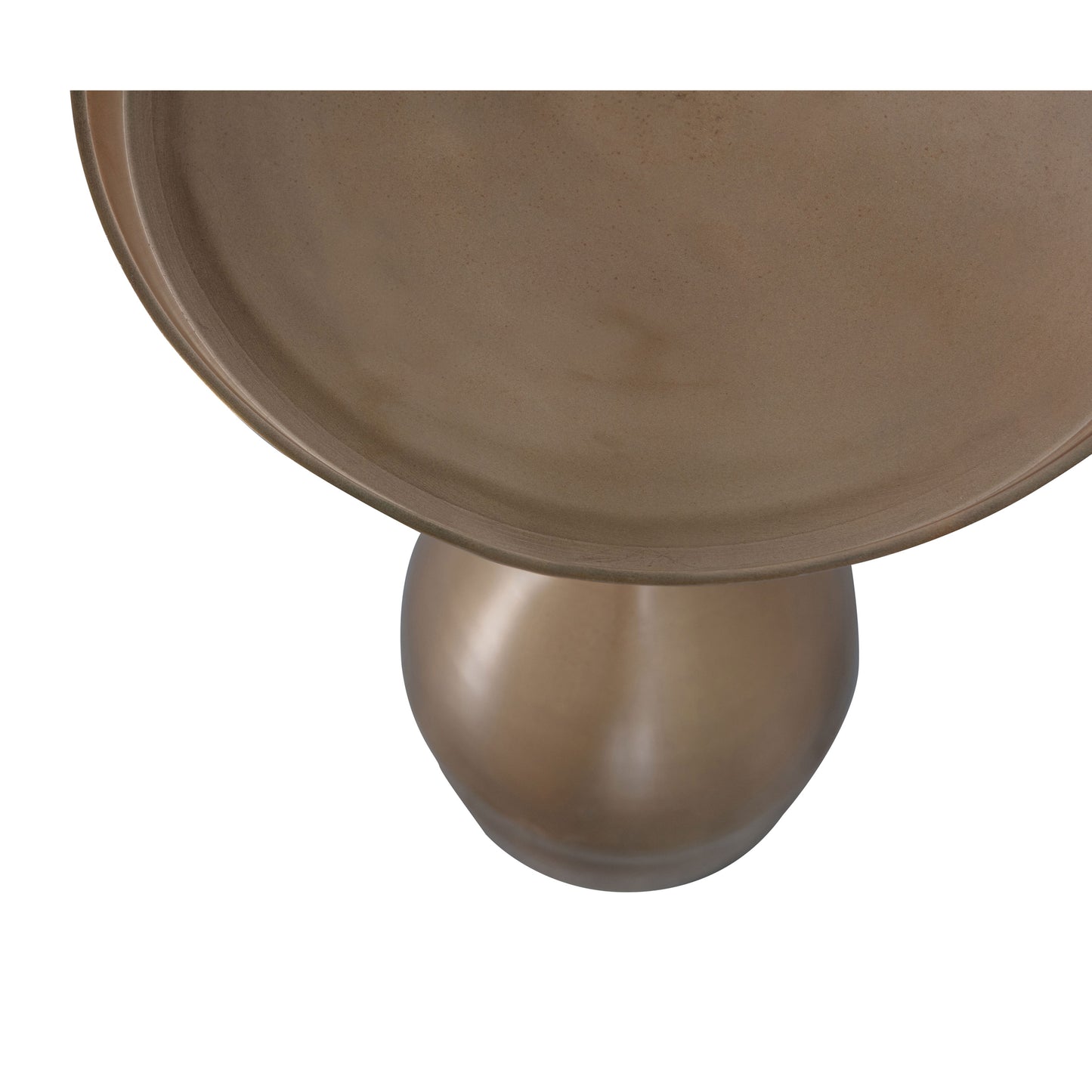 Cone sidetable metal antique brass