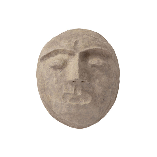 Mask wanddeco paper mache brown melange