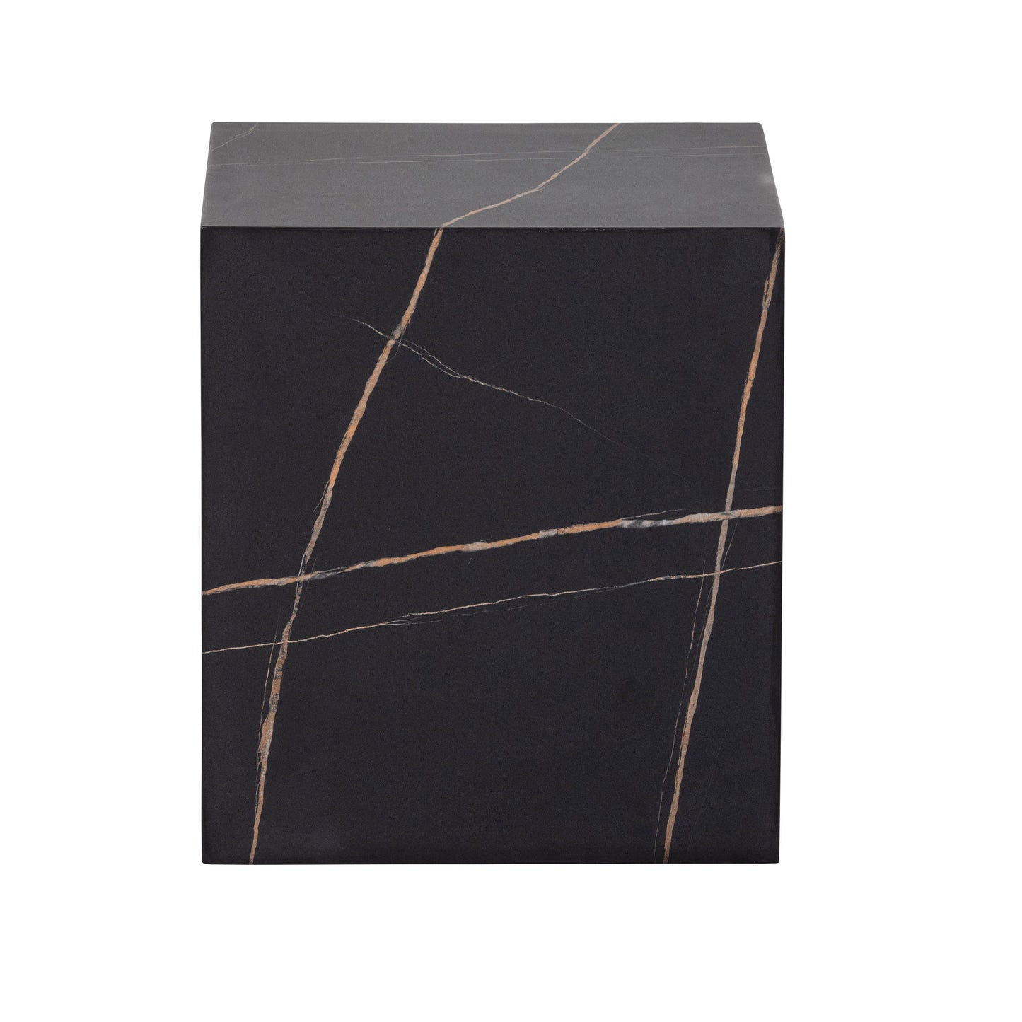 Benji sidetable marmerlook black 40x40