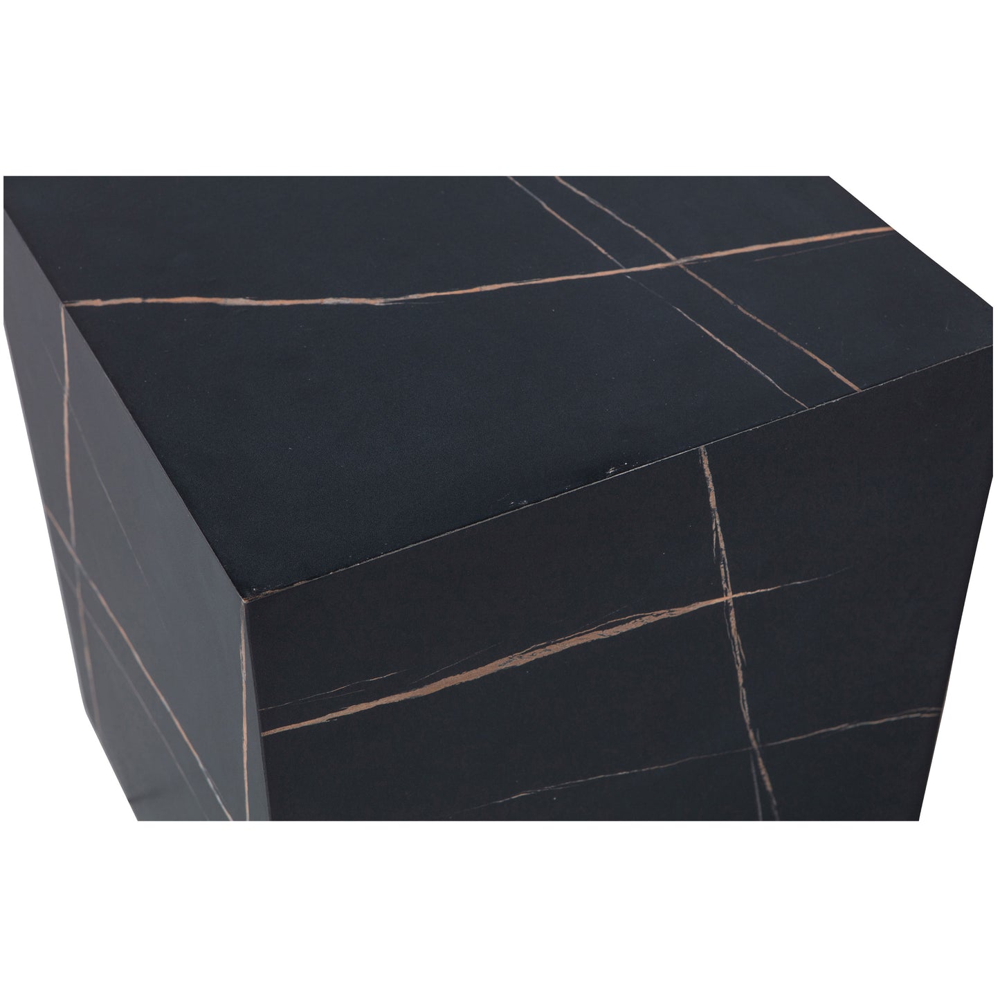 Benji sidetable marmerlook black 40x40