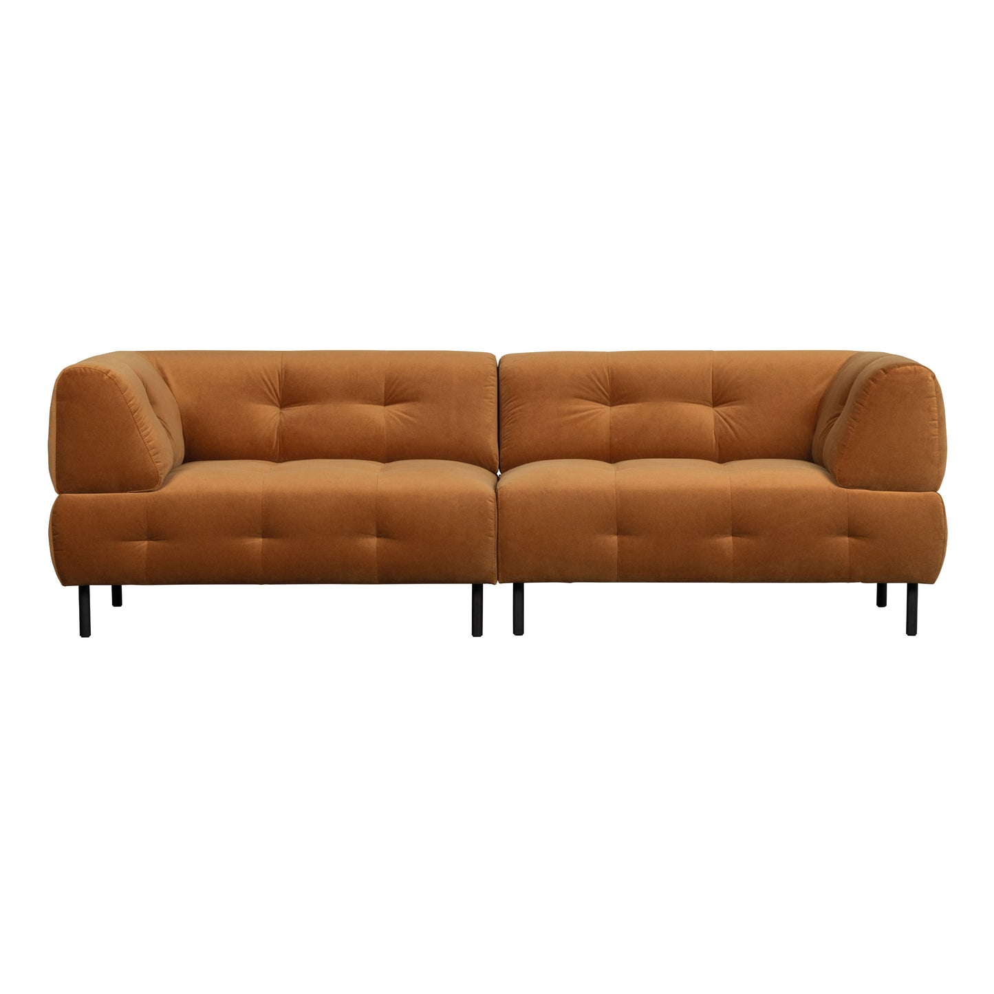 Lloyd 4-seater washed velvet cinnamon