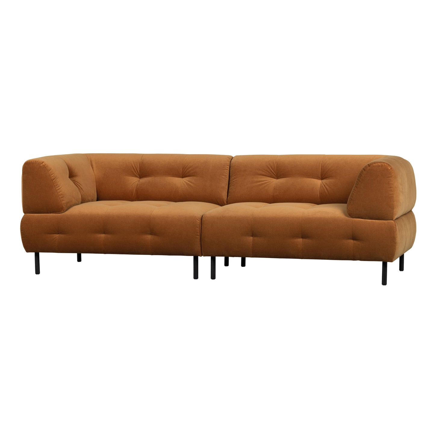 Lloyd 4-seater washed velvet cinnamon