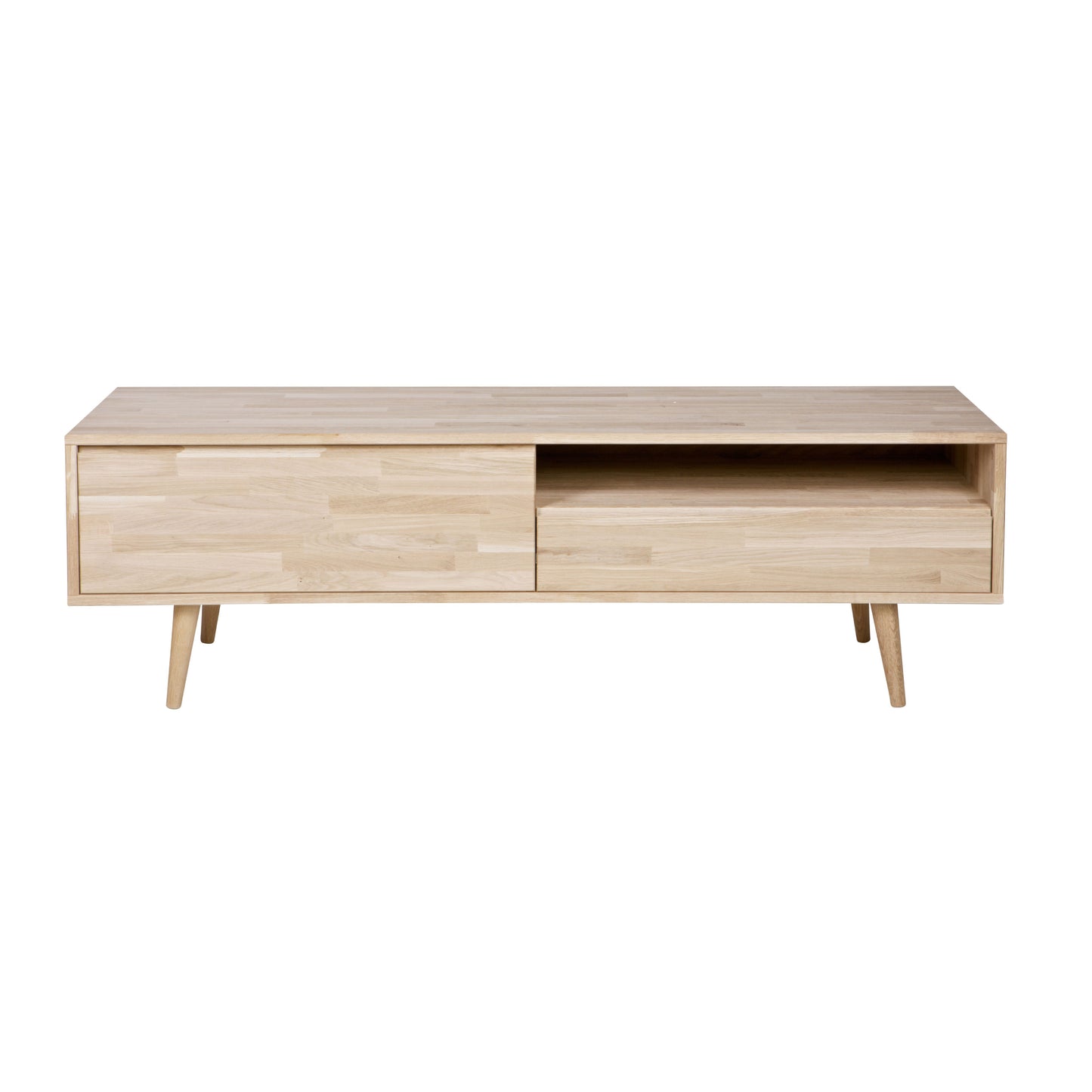 Tygo tv unit oak untreated, retro legs [fsc]