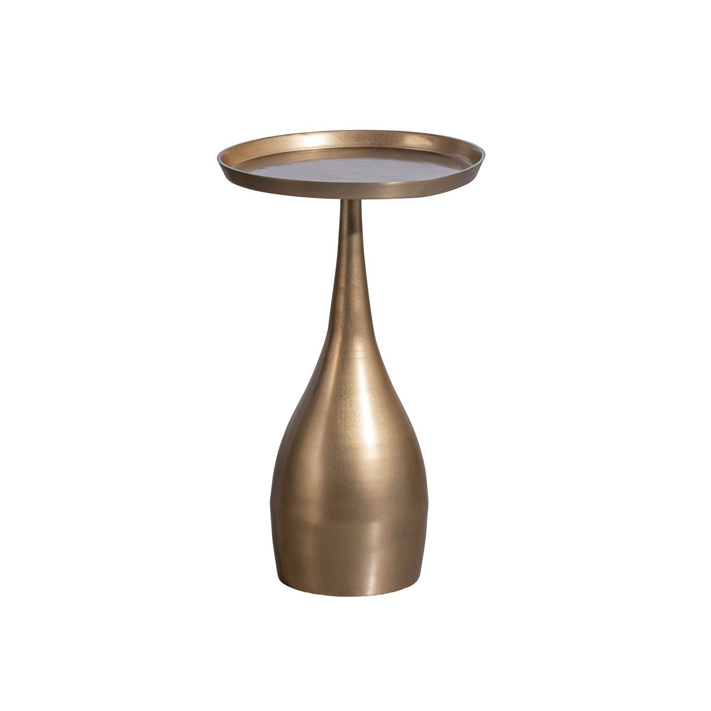 Cone sidetable metal antique brass