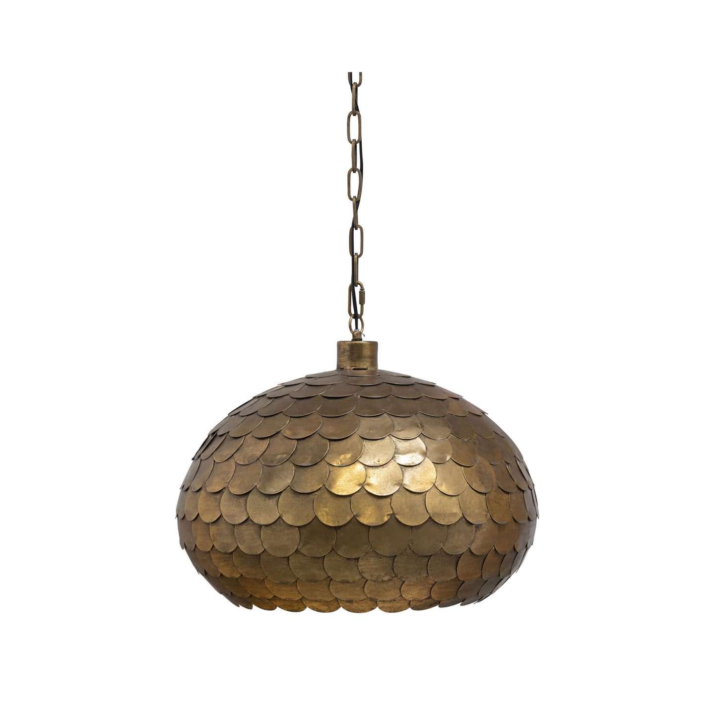 Shill hanging lamp metal antique brass