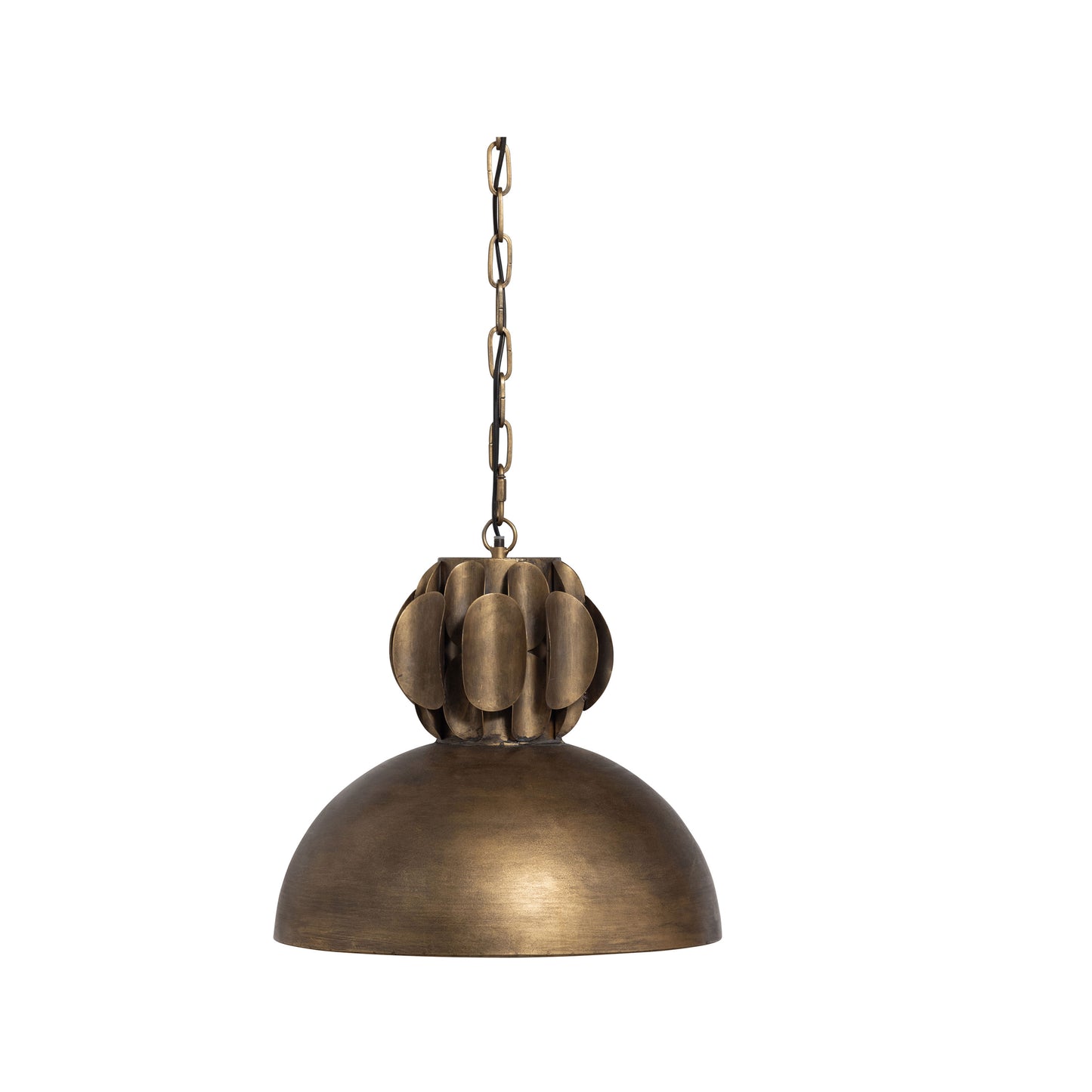 Polished hanging lamp metal antique brass